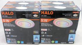 Cooper Lighting 080083297153 Halo Rl Dual Zone 5/6 Inch Smart Wifi Recessed Led Trim Wiz Pro - Lot Of 4