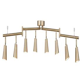 Craftronos B0cws347pt 8 Light Led Track Lighting Kit Matte Brass Adjustable Moden Flush