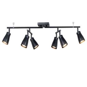 B0f8q7lc3q Craftronos 6 Light Modern Industrial Track Lighting Fixtures Matte Black Swivel