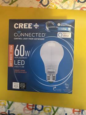 Ba19-08027omf-12ce26-1c100 Cree Connected 60w Led Smart Bulb Soft White 2700k E26 Zigbee Ba19-08027omf