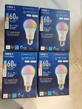 Cma19-60w-al-9ack Cree Lighting Connected Max Bulbs Lot Of 4