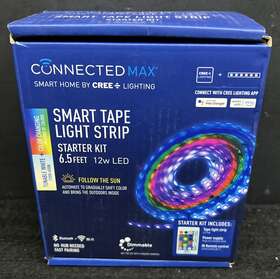 Cmtp80-al-back-wh-kit Cree Lighting Smart Led 6.5ft Light Strip Tape 12w Dimmible W Wi-fi Bluetooth Alexa