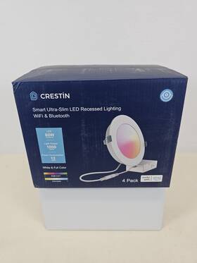 Craplw501 Crestin Smart Ultra-slim Led Recessed Lighting Wifi And Bluetooth 4pack
