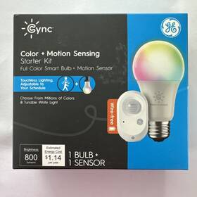 93129715 Cync By Ge Color Motion Sensing Starter Kit Full Smart Bulb Touch Less Lighting