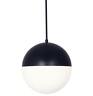 Day-143p-mb Dainolite Black Dayana Pendant With Glass Globe 065214992169