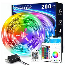 0223124 Daybetter Led Strip Lights 200 Ft 2 Rolls Of 100 Smart App 200ft 0223124 Daybetter Led Strip Lights 200 Ft 2 Rolls Of 100 Smart App 200ft