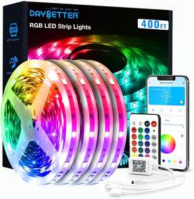 Tcf0243124g-v4 Daybetter Lights 400ft 4 Rolls Of 100ft Color Changing Strip For Bedroom Desk