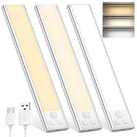 Gls-c018 Dealgadgets Under Cabinet Lights Motion Sensor 3 Color 8.07 Inch - Pack Silver