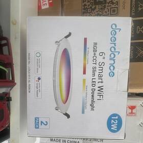 12-al-rgbcw Deerdance Jjdjl-6/12-al-rgbcw 6 Inch Smart Wifi Rgb Cct Led Downlight 12w 2 Pack Voice Control