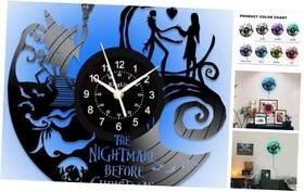 Deksu 653948269864 Jack Decor Night Light Wall Clocks 12 Inch Led 7-color Lamp Vinyl