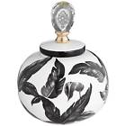 Dl14374 Dahlia Studios Black And White Feathers Ceramic Canister 736101968917