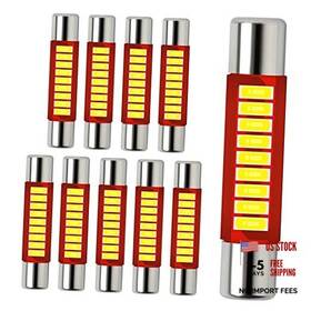Dodofun 767809813322 Vanity Mirror Sun Visor Led Light Fuse Type 6000k White 28mm Festoon Bulb