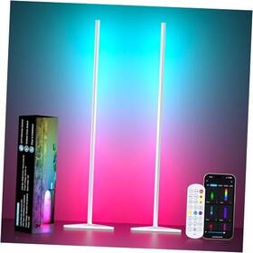 Qjd001 Dongguanshidaxianguangzhaomingkejiyouxiangongsi Corner Floor Lamp 2 Pack Led With App And Remote 2pcs White