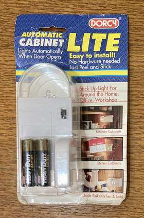 Dorcy 035355410754 Nos Vintage Automatic Cabinet Lite Light - Lights Automatically Door Opens