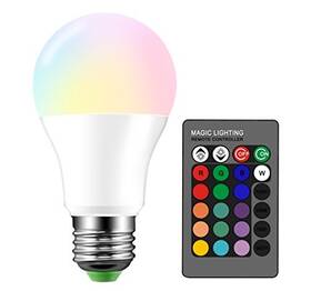 Droiee 765756108416 Dimmable E26 Warm Led Light Bulb 6w Rgbw Color 500lm With 16