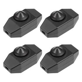 Duefixing 672668603956 4pcs Ac 250v 2a Rotary Cord Switch 100-watt Black
