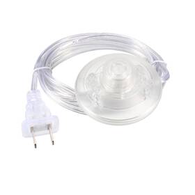 Duefixing 784958908129 Foot Pedal Push Switch Inline Lamp On-off Control With 1.8m Power Line Clear