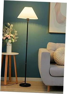 Duxiu 715072961905 Black Pole Floor Lamp Simple Design Tall With Shade Standing Gray