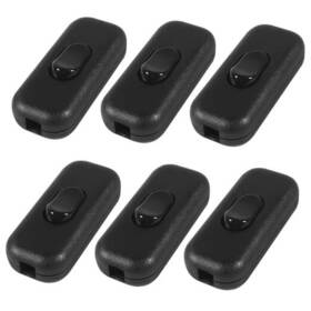 Dw-6131012 Dweii 6pcs Inline Cord Switch On/off Lamp Control Appliance Rocker Black