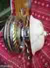 E81964 Hc-em 1990 Quorum Retro 52 Ceiling Fan W Light In Chrome Gold Plate