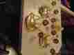 E95301 Set Of 4 Brass Colored Wall Light Fixtures And Ceiling