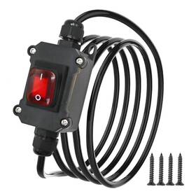 Zzr333 Eatakward 20a 125v Ac Inline Switch Ip66 Waterproof Dpst Cord With Red