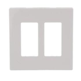 Pjs262w Eaton Arrow Hart Pjs262 Decorative Screw Less Wall Plate 2 Gang 4-1/2