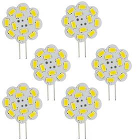 Ebd Lighting 798468685845 2w G4 Led Light Bulbs 6 Pack Disc 20w Halogen Replacement Bulb 180 Degree