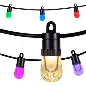 Ecoscapes 195925765315 24 Feet Wi-fi Color-changing Led Cafe Lights Compatible 12 Bulbs