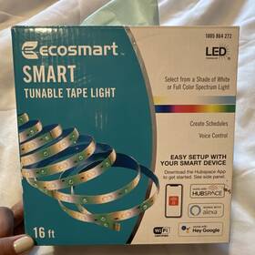 1005864272 Ecosmart Hubspace 16 Ft Led Multicolor Light Strip Kit Wi-fi Bluetooth