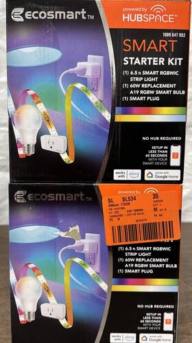 2-ecosmart Ecosmart 1009647952 Starter Kit Color Changing Led Strip Light Smart Bulb And Plug