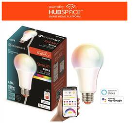 12a21100wrgbwh1 Ecosmart Smart Led Light Bulb With Voice Control Color Changing