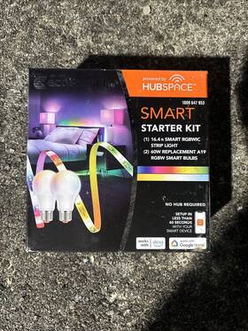 Ecosmart 192968021323 Smart Lighting Starter Kit Including Color Changing Led Strip Light And Bulb