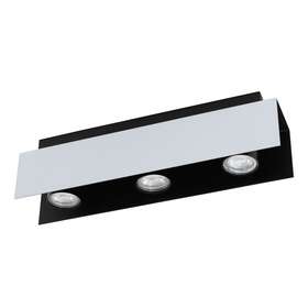 Eglo 008606190676 Usa Viserba 3-light Track Light With Aluminum And Black