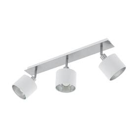 Eglo 008606218219 Valbiano 3-light Fixed Track Light Satin Nickel And White