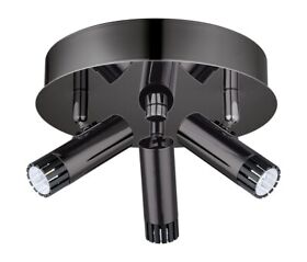 201223a Eglo Lighting Lianello 3-light Led Ceiling Track Light Black Chrome