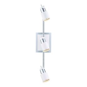 200323a Eglo Lighting Davida 3-light Track Light Chrome White Finish