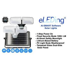 Ee828wtl-ai-bp Eleding Solar Ai-smart Motion Sensor All-night Illuminate 10w/1200lm Security Light