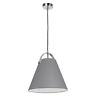 Emp-111p-835-pc Dainolite Emperor Pendant Polished Chrome With Grey Shade