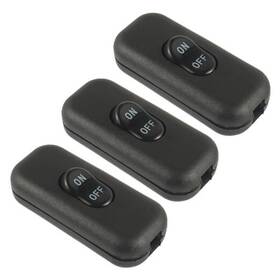 Eplzon 791162828754 Inline Cord Switch Line Button Switches Ac 250v 6a On-off Lamp Black