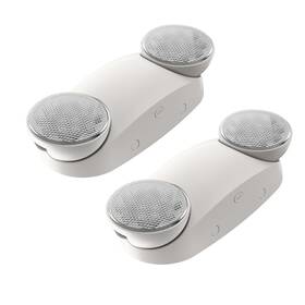 Exitlux B08925slh1 2 Pack White Led Emergency Lights Battery Backup Two Head Adjustable