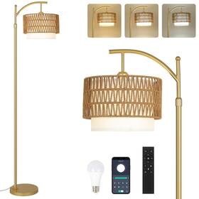 230305b1 Eyassi Gold Floor Lamps For Living Room With Remote And Dimmable Led Lamp