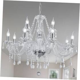 Ns01415 Eyeshine Moist Modern Elegant 15 Lights K9 Crystal Glass Chandelier Silver Pendant Ceiling