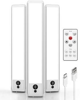 Ly-23 Ezvalo Under Cabinet Lights Led Closet Wireless Usb 3 Pack Warm White