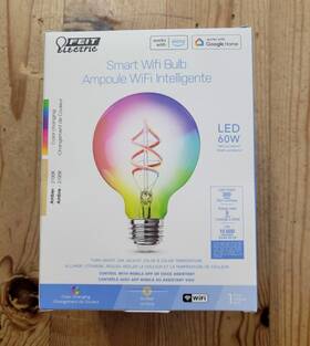 Feit Electric 017801172591 Smart Wifi Bulb Globe G30 Led 60w Color Changing Spiral Filiment
