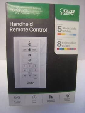 Feit Electric 017801728736 One Sync Hand Held Remote Control-white 5-whites -8 Colors Lands