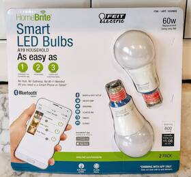 1032922 Feit Electric Homebrite Smart Bluetooth Led Bulb 2 Pack