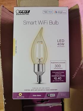 3008396 Feit Electric Set Of 4 Smart Wifi Led Bulb Flame Tip Soft White 40 Watt