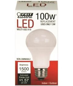 A1600 Feit Electric A1600/827/10kled Non-dimmable Led Bulb 13 Watts 120 Volts