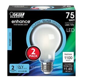 A1975-950ca-fl2 Feit Electric A1975/950ca/fl2 Enhance Dimmable A19 Filament Led Bulb